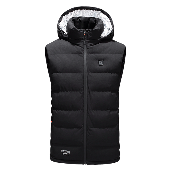 Waterproof USB Heated Warm Back Hooded Winter Antifouling Jacket Motorcycle Skiing Riding Coat