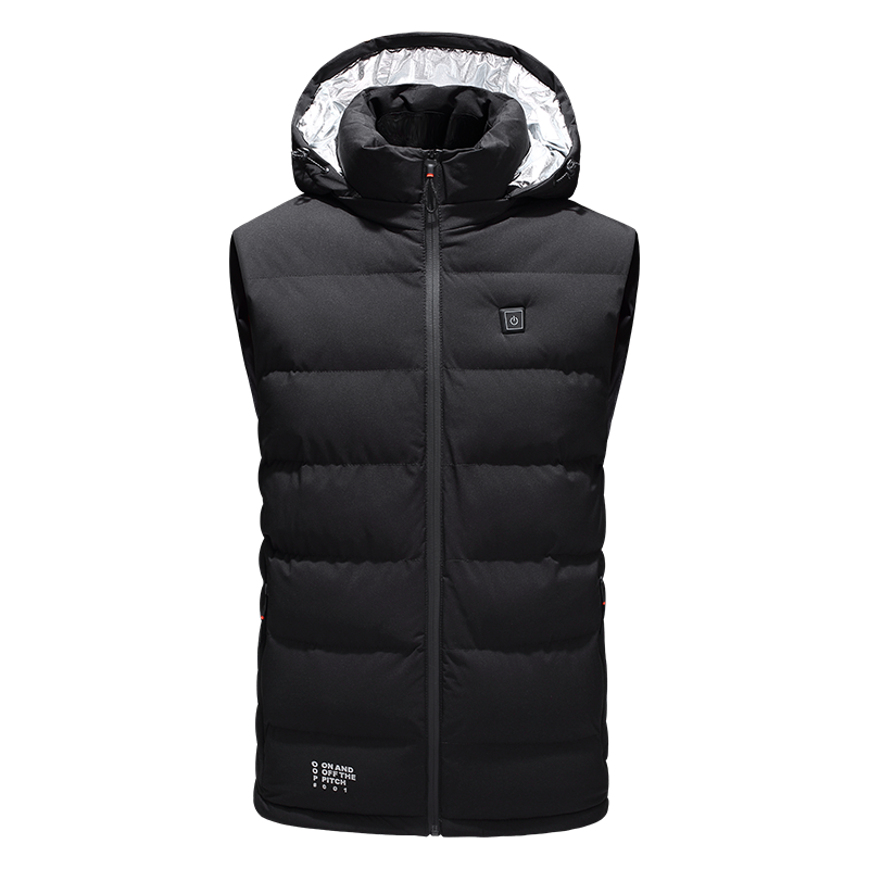 Waterproof USB Heated Warm Back Hooded Winter Antifouling Jacket Motorcycle Skiing Riding Coat
