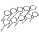 10Pcs M3 40mm 304 Stainless Steel Self Tapping Screw Eye Thread Eye Bolt Ring Hook