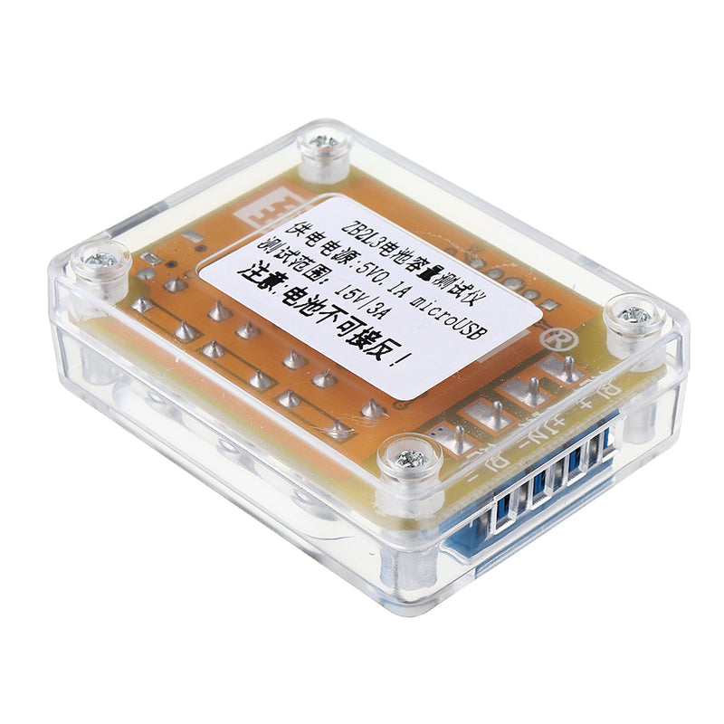 ZB2L3 V3 18650 Battery Capacity Tester External Load 1.2-12V Tester 3A With Shell