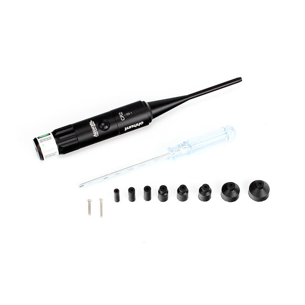 ohhunt Hunting Green Red Laser Pointer Boresighter Kits Green Red Dot Bore Sight with On Off Switch for .22 to .50 Caliber Riflescope