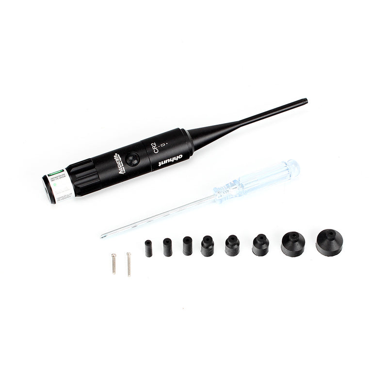 ohhunt Hunting Green Red Laser Pointer Boresighter Kits Green Red Dot Bore Sight with On Off Switch for .22 to .50 Caliber Riflescope