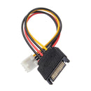 20cm Small 4Pin Female to 15Pin Male SATA Power Cable