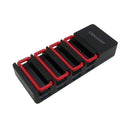 OImaster HY-HB8527U3-B 4 Ports Adapter USB3.0 5Gbps with Phone Holder Connector USB Hub for PC Laptop