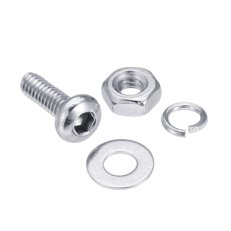 Suleve M2SSH1 600Pcs M2 304 Stainless Steel Hex Socket CapButtonFlat Head Screw Washer Nut Kit