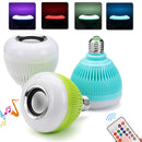 AC100-240V E27 Colorful Home bluetooth LED Music Globe Light Bulb + 24Keys IR Remote Control