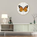 Loskii CC013 Creative Butterfly Pattern Wall Clock Mute Wall Clock Quartz Wall Clock For Home Office Decorations