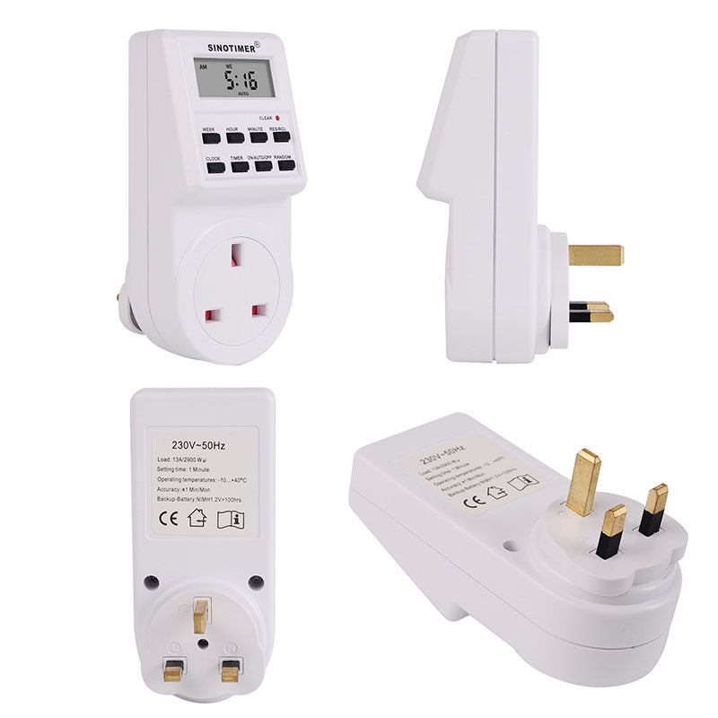 SINOTIMER 2 In 1 Kitchen Timer Switch Socket Convenient Adator And Timer Calculator