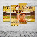 Miico Hand Painted Four Combination Decorative Paintings Ancient Egyptian Woman Wall Art For Home Decoration