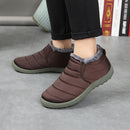 Men's Winter Snow Boots High-Top Shoes Keep Warm Thick Fluff Waterproof Outdoor Fabric Fur-lined Shoes