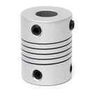 2pcs 5mm x 8mm Aluminum Flexible Shaft Coupling OD19mm x L25mm CNC Stepper Motor Coupler Connector
