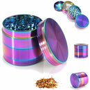 2 Inch 4 Piece Rainbow Spice Grinder Smoke Crusher Metal Herb Grinder Zinc Alloy