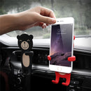 Carton Bear Silicone Flexible Car Air Vent Holder Phone Mount for iPhone X Samsung S8 Xiaomi 6 GPS