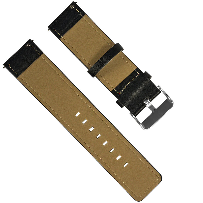 22mm Red Thread Single Leather Strap Watch Band for Huawei Watch GT Active Elegant