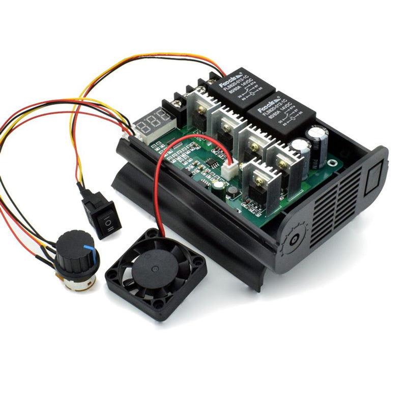 PWM DC Motor Speed Controller Max 60A CW CCW Digital Display 0~100% Adjustable Drive Module Build in FAN