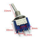 Wendao MTS-103 AC 125V 6A 3 Pins Toggle rocker Switch ON/OFF/ON SPDT 10pcs