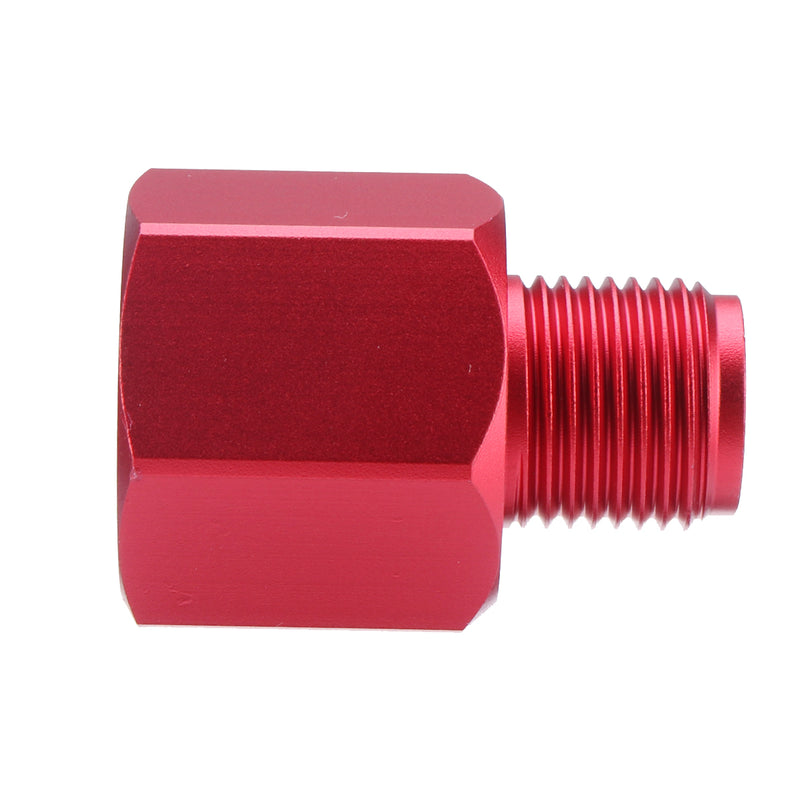 Adapter Converts CO2 Tank to Standard 5/8-18 Male Fitting & TR21-4 Female Fitting Red