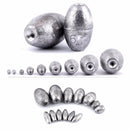 50pcs Metal Olive Shape Leads Sinkers Fishing Sinker Pure Lead Making Sea Fishing Sinker Tackle