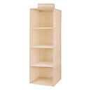 Minleaf Cotton Linen Hanging Closet Organizer Foldable Clothes Storage Bag