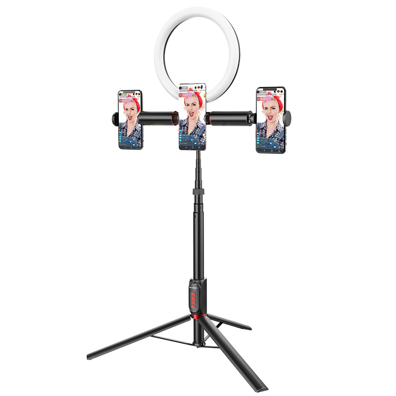 BlitzWolf BW-SL3 Flash LED Phone Holder Selfie Stick bluetooth Remote Live Removable Tripod Stand