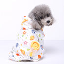 Pet Dog Soft Cloth Cotton Footprint Pajamas Puppy Jumpsuits Soft Clothing Clothes Dog Dress