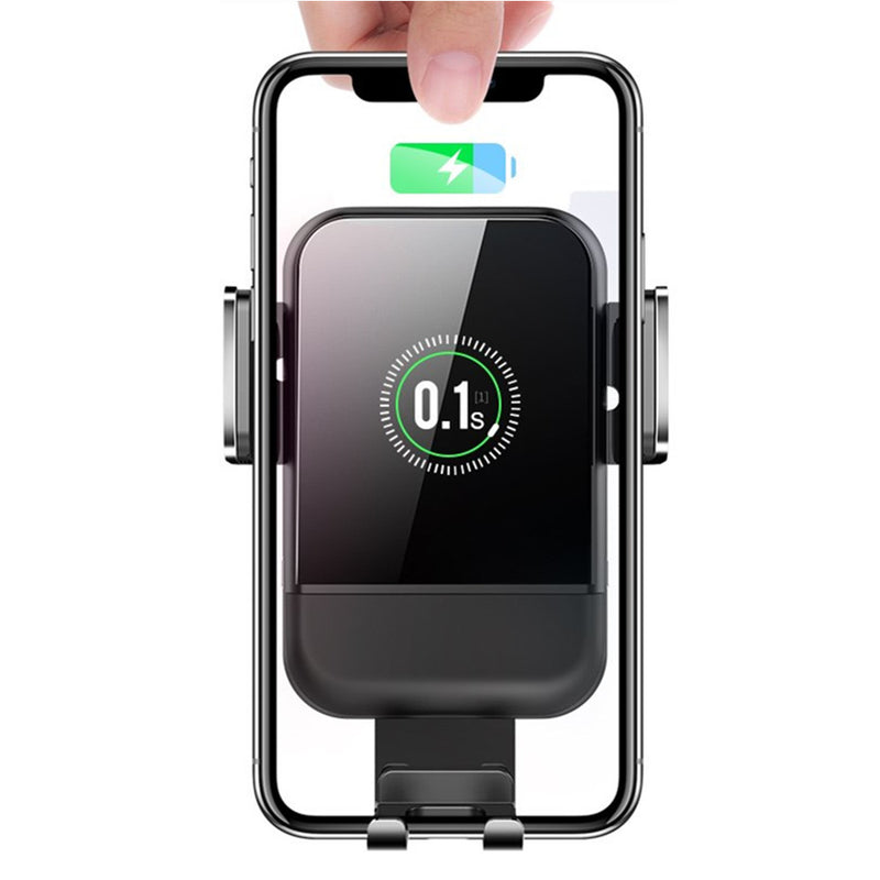 Cafele 10W Qi Wireless Fast Charge Auto Lock Touch Release Glass Surface Car Phone Holder for iPhone