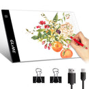 GLIME LED A4 Light Box Tracing Tattoo Board Ultra-Thin Display Light Pad Brightness Adjustable Drawing Board Stencil for Artist Diamond Art Sketch Power by USB