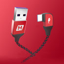 MOMAX 90 Degree 3A QC3.0 TPE Nylon 1.2M Type-C Data Cable for Samsung S10+ Xiaomi Mi8 9T Redmi Note8 HUAWEI P30Pro