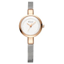 LVPAI K6115 Small Dial Cute Style Women Wrist Watch Mesh Steel Quartz Watches