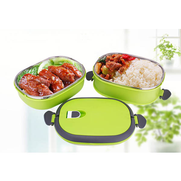 Vacuum Seal Stacking Insulated Lunch Box Stainless Steel Thermal Insulation Bento Box Dual Handle Container