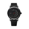 Yazole 509 Turntable Design Fashion Leather Strap Red Needle Men Casual Quartz Watch
