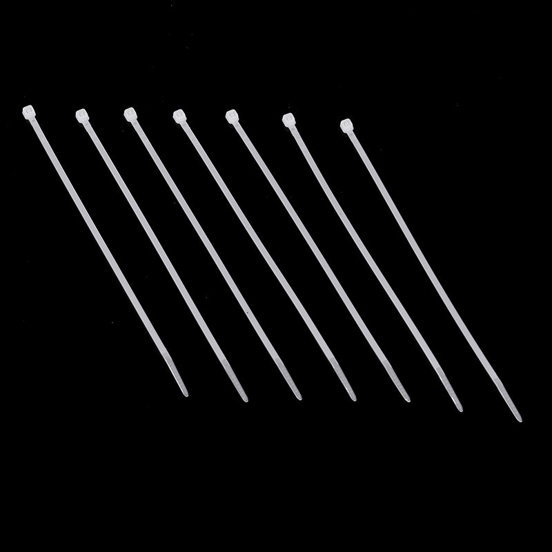 Suleve ZT13 Nylon 500Pcs 3/4mm 10/12/15/20cm White Nylon Self-locking Cable Tie Zip Ties Strong Tensile Strength