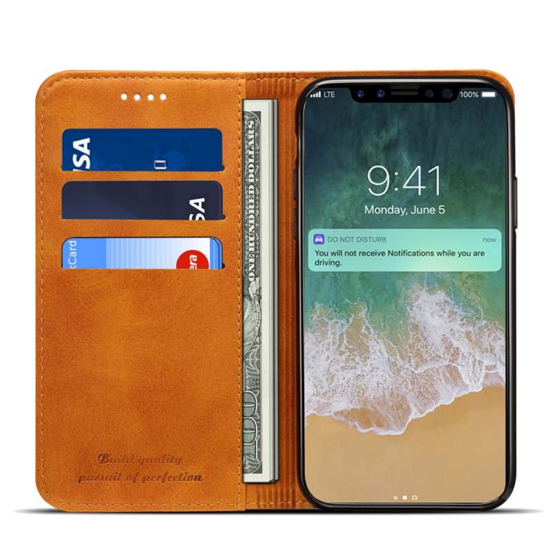 Bakeey Magnetic Flip Wallet Card Slot Case For iPhone X