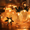 Battery Powered Metal Pineapple Shaped Warm White Indoor LED Fairy String Light for Christmas patio