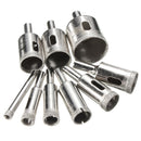 10pcs Diamond Hole Saw Drill Bit Set 6mm-30mm Tile Ceramic Glass Porcelain Marble Hole Saw Cutter