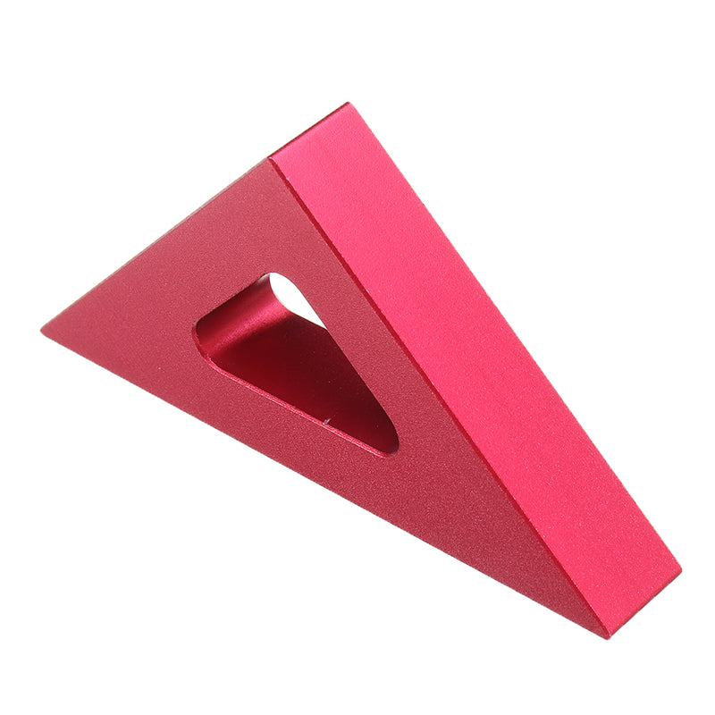 T1 Aluminum Alloy 90 Degrees Height Triangle Ruler Woodworking Metric and Inch Triangular Clamping Ruler Measuring Ruler
