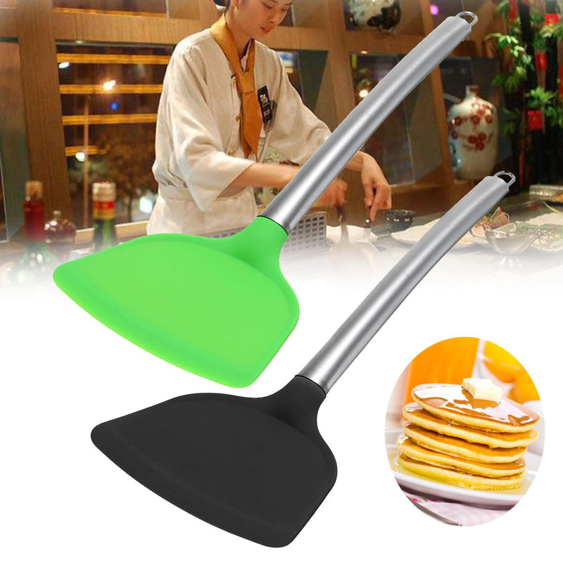 Non Stick Silicone Spatula Pancake Omelets Burgers Slice Turner Kitchen Utensils