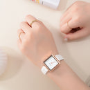 Simple Square Dial PU Leather Strap Women Fashion Ladies Dress Bracelet Quartz Watch