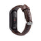 Solid Crazy Horse Pattern Leather Watch Band Watch Strap Replacement for Xiaomi Miband 4