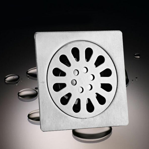 Stainless Steel Floor Drain Hotel Home Bathroom Wet Kitchen Shower Tile Insert