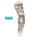 Ice Silk Sunscreen Arm Sleeves Printing Outdoor Riding Flower Arm Tattoo Arm Fishing Sleeve