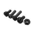 Suleve MXNP3 480pcs White/Black M2/M2.5/M3 Nylon Plastic Phillips Screw Round Head Hex Nut Assortment Kits