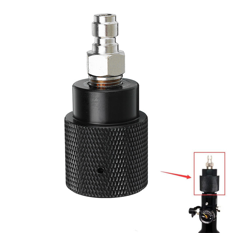 CO2 Refill Adapter Black Air Compressed Can Outlet/Refill Station Connector Kit