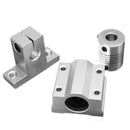 13pcs 350mm CNC Parts Optical Axis Guide Bearing Housings Aluminum Rail Shaft Support Screws Set