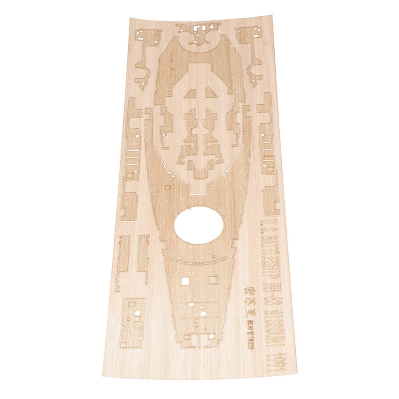 Wooden Deck With Anchor Chain For Tamiya 78029 1:350 USS Battleship BB-63 Model