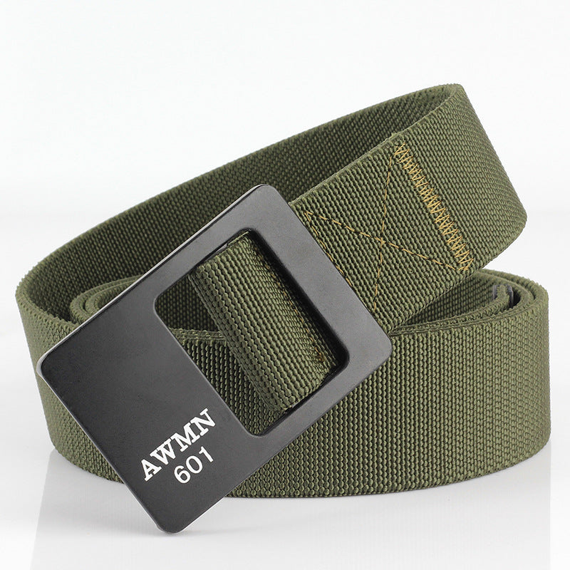 AWMN 601 125CM Nylon Tactical Belt Outdoor Leisure Zinc Alloy Waist Belts