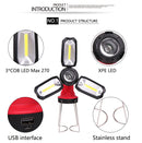 MX-8801 LED+COB 5Lights 8Modes USB Rechargeable Unfold Light Maintenance light LED Flashlight