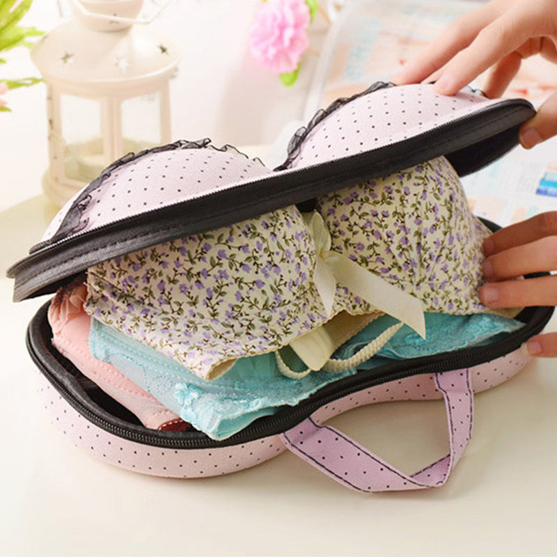 Large Capacity Creative Bra Underwear Storage Box Travel  Bag Portable Organizer Bags With Net 32cm