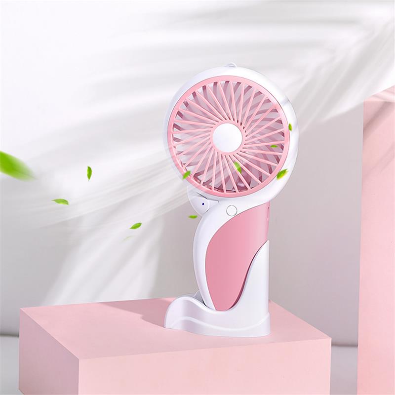 Well Star WT-N10 Handheld Mini USB Woodpecker Fan with Base LED Light Lamp Fan Rechargeable Air Cooler Silent Cooling Fan For Home Office Student Dormitory Outdoors Travelling
