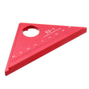 Drillpro ES-1 Aluminum Alloy 45 Degree Marking Angle Ruler with Base Woodworking Triangle Ruler Measuring Scribing Tool